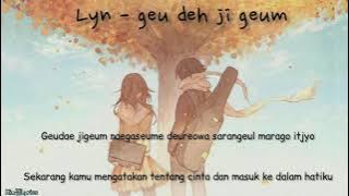 Lee Boram - Geu Deh Ji Geum Ost Full House [Lyrics Indo]