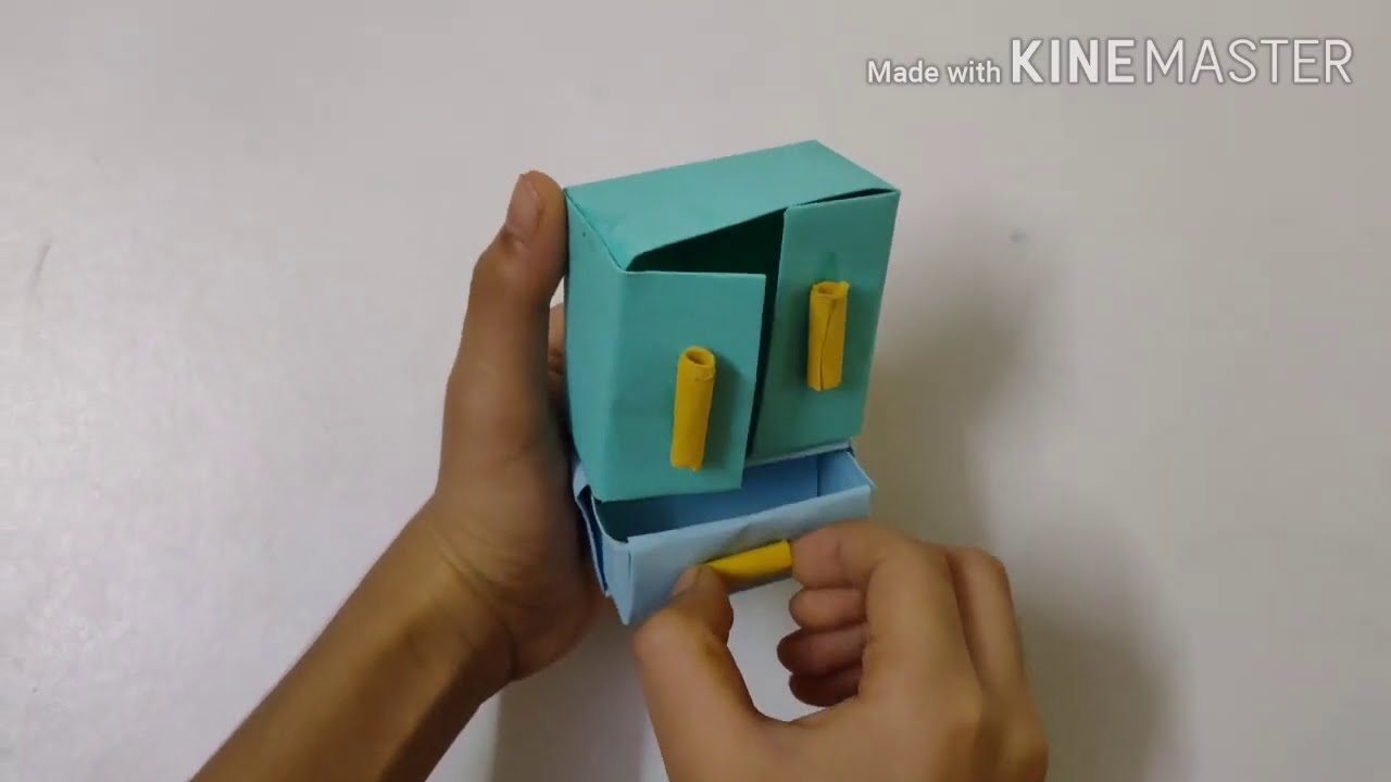 How to make a cupboard with origami paper (very easy) YouTube