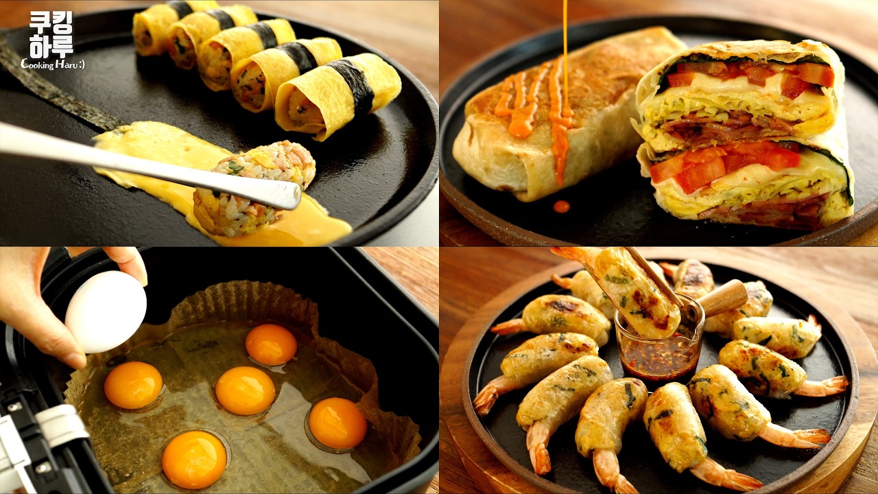 Идеальный завтрак! Потрясающие рецепты блюд из яиц!! Мини-рисовые шарики, буррито, фриттаты, димсамы