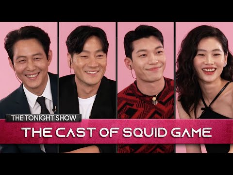 The Squid Game Cast Reveals All Including Origin of The Red Light, Green Light Doll | Tonight Show