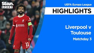Thumbnail for Liverpool v Toulouse Highlights | 2023-24 | UEFA Europa League