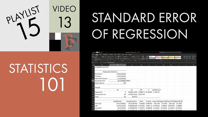 Statistics 101: Multiple Regression, Standard Error of Regression