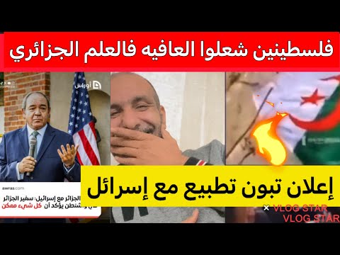 فلسطنيين شعلوها فالعلم الجزائري وتبون يطبع مع إسرائيل 