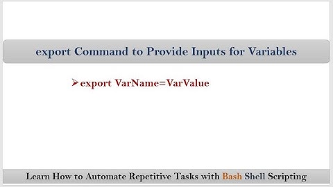 Section-5: Video-9:  export command to provide inputs for variables | VRTechnologies | By NarendraP