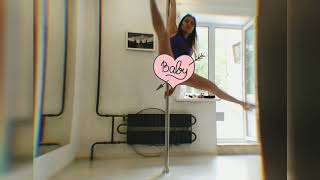Slim Adelia on high heels / Pole dance