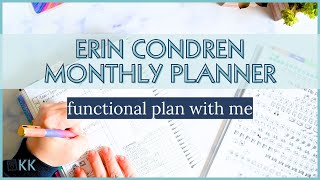 Erin Condren Functional Plan with Me Monthly Planner Simple and Minimal Weekly Overview PK BW Icons