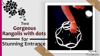 Two daily rangolis for beginners | simple and easy kolangal | quick muggu video