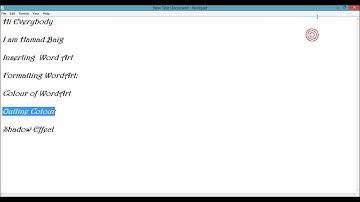 Inserting and Formatting WordArt In MS Word By Hamad Baig