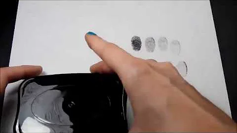 What kind of ink pad is used for fingerprints?