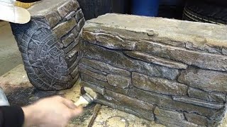 How to paint a decorative stone from A to Z \ Painting a concrete stone