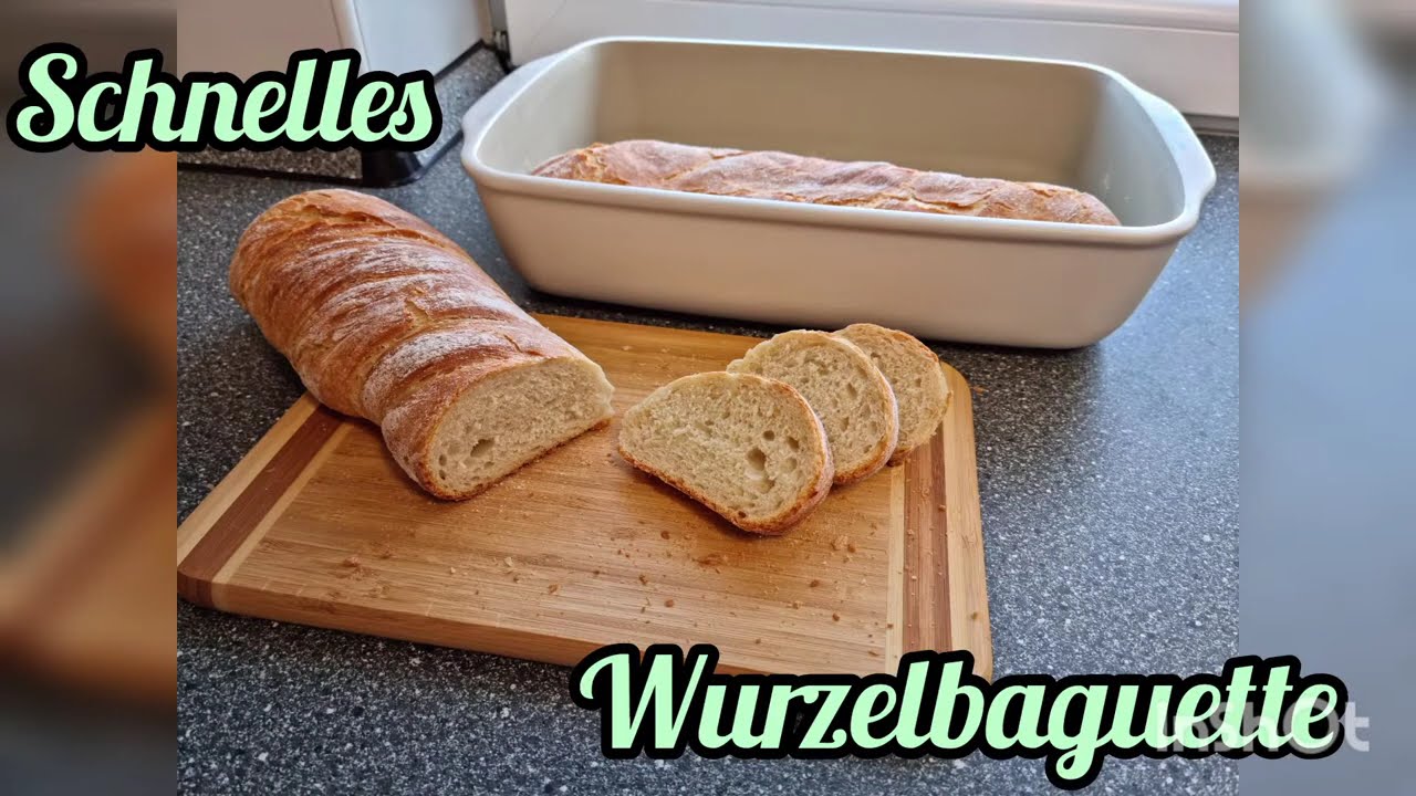 Schnelles Wurzelbaguette aus der neuen Ofenhexe mit Servierzauberer als Deckel