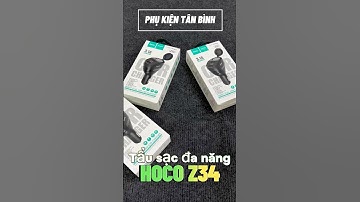 Tẩu Sạc Ô tô Đa Năng Hoco Z34 2 Cổng USB Chia Tẩu 96W Chính Hãng #phukientanbinh
