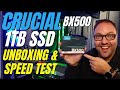 Crucial BX500 1TB SSD Unboxing & Speed Test