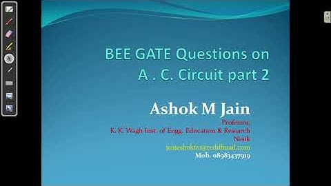 BEE | GATE  Questions on A  C  Circuits Part 2 | Unit 3 - 10