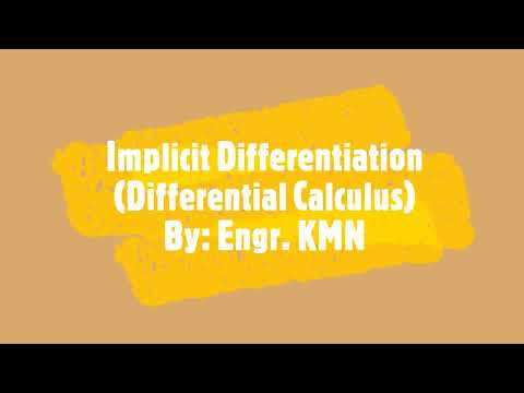 Implicit Differentiation -