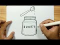 How to draw honey jar