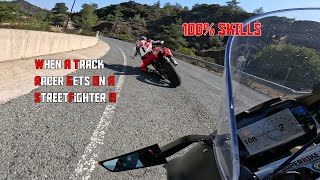 SKILLED FAST RIDER ON DUCATI STREETFIGHTER V4 !!!