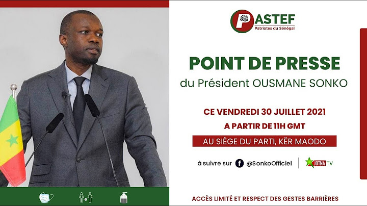 Direct - Point de presse d'Ousmane SONKO
