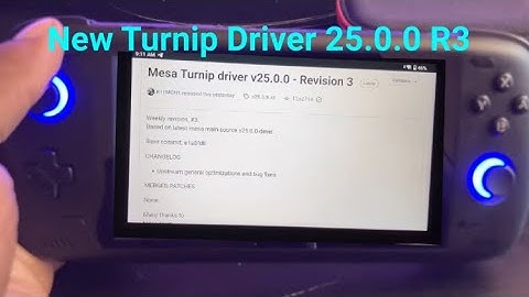 New Turnip driver 25.0.0 R3 testing on Odin 2