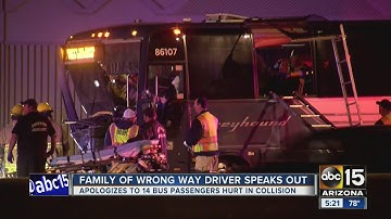 Wrong-way driver slams into Greyhound bus in Goodyear
