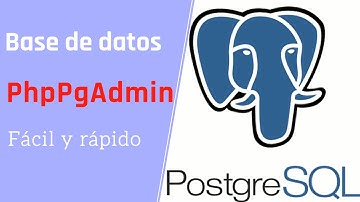 Como crear base de datos en phppgadmin