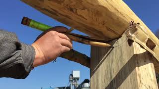 Building a hanok pavilion cabin 03 (Trimming), Engine Chainsaw, Woodworking