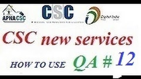 how to use new services question answer #QA12 apna csc digital seva certificates aadhar card etc