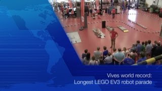 Vives world record: longest LEGO EV3 robot parade