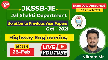 Solution to All JKSSB JE Previous Papers, Highway Engineering | JKSSB JE Previous papers