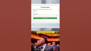 Morden Tip Calculator using HTML CSS and JavaScript #coding