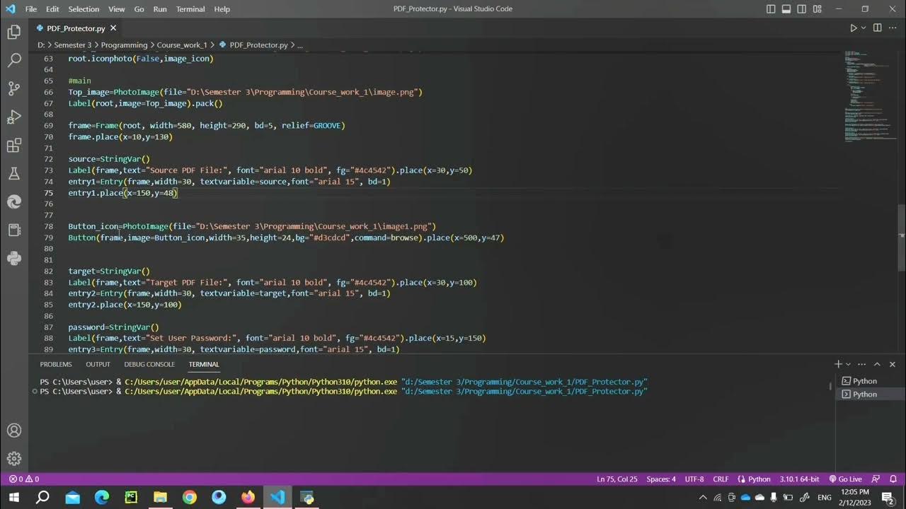 PDF protector video || simple GUI PDF Protector || Protect PDF Files ...