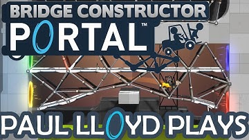 BRIDGE CONSTRUCTOR PORTAL - Level 47, 48 & 49 (Gameplay)