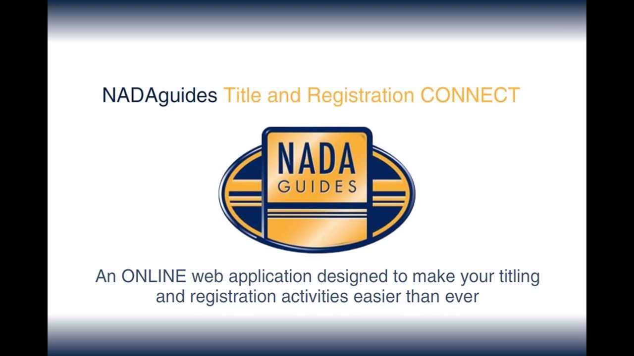 NADAguides Title and Registration CONNECT YouTube