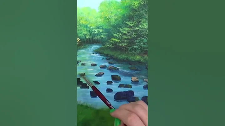 Forest Stream with Wildflowers Full tutorial on my...