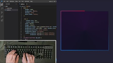 ASMR Programming - ANIMATED BORDER GRADIENT USING HTML AND CSS - No Talking