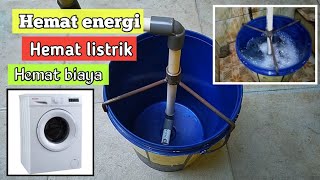 Membuat mesin cuci manual tanpa listrik, ide kreatif #azzammifzalchannel