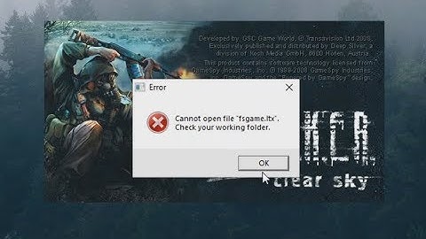 Cannot open file "fsgame.ltx". Check your working folder. РЕШЕНИЕ STALKER ЧИСТОЕ НЕБО. FIX