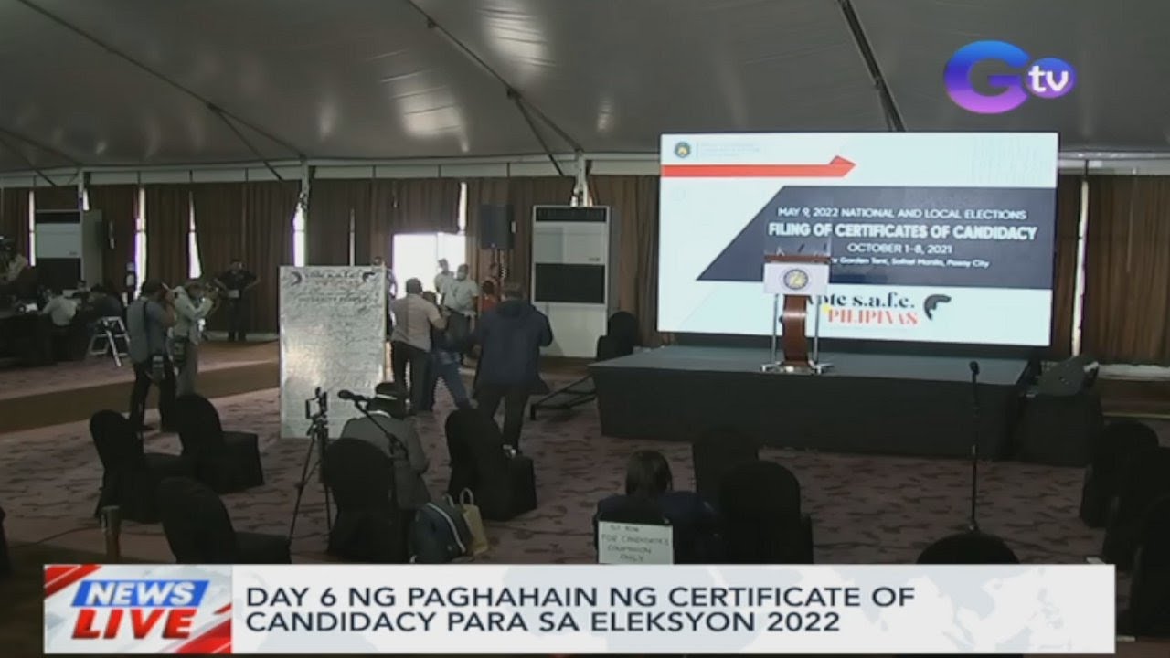 Day 6 ng paghahain ng Certificate of Candidacy para sa Eleksyon 2022 | News Live