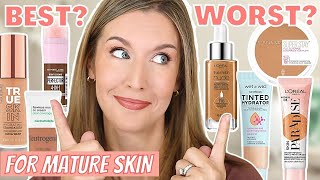 FOUNDATION ROUNDUP | 7 BEST & WORST Drugstore Foundations For Mature Skin