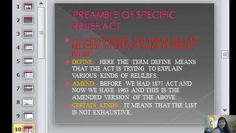The Specific Relief Act, 1963:- Introduction