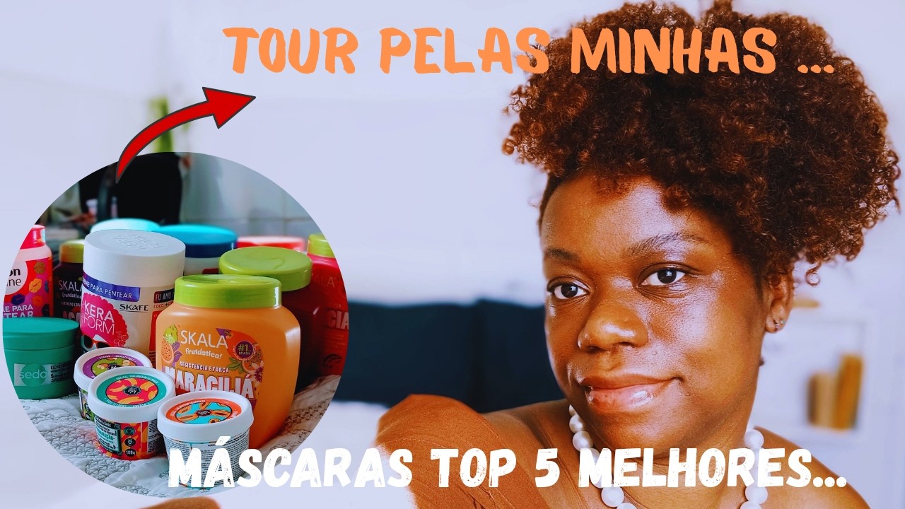 TOUR PELAS MINHAS MASCARAS TOP 5 MELHORES #cabelocrespo #transiçãocapilar #cachos