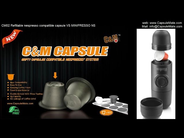 Unravel ært helt bestemt CM02 Refillable nespresso compatible capsule VS MINIPRESSO NS - YouTube