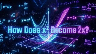Derivative of x² Visualized 🔥 | Calculus Animation #jeemaths #education #derivatives