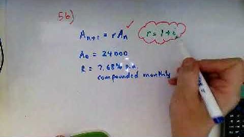 Recurrence relation for compound interest