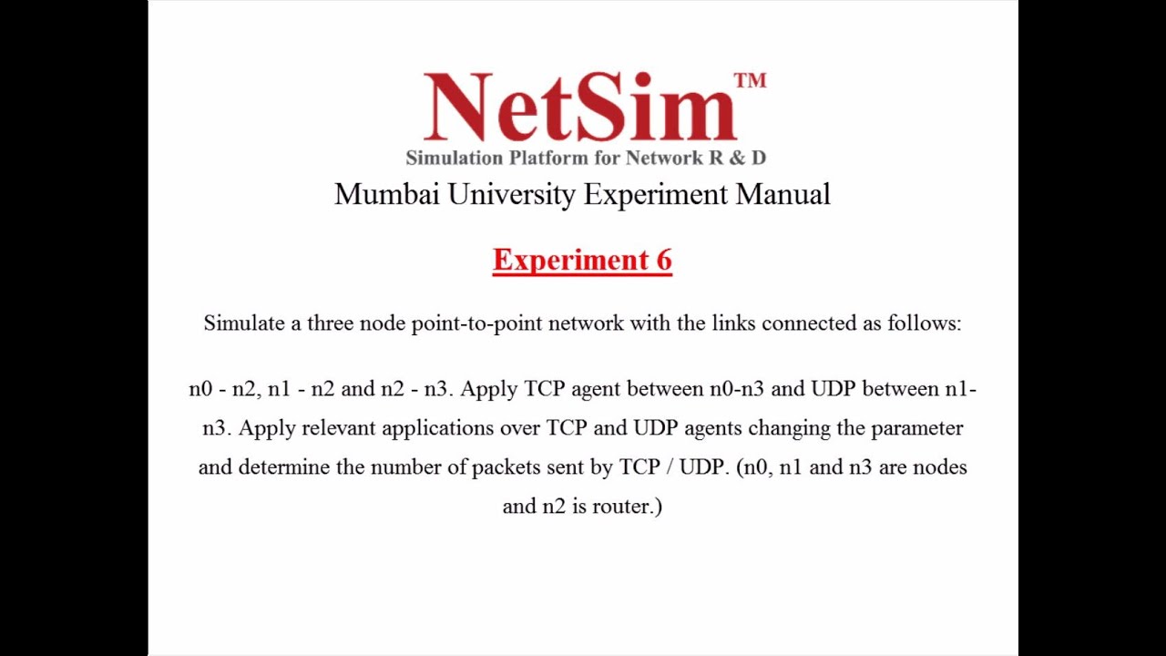 Mumbai University Network Lab Exp 6: Determine packets sent in TCP/UDP ...