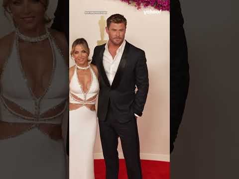 Chris Hemsworth and Elsa Pataky arrives at 2024 Oscars | #shorts #yahooaustralia