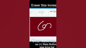 How to Increase and Decrease size of eraser in Ms paint | #mspaint #youtubeshorts #shorts #short