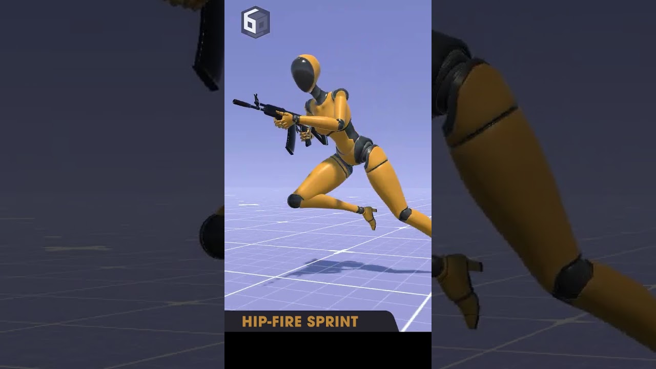 Female Rifle Animset - Run&Sprint, video preview 4