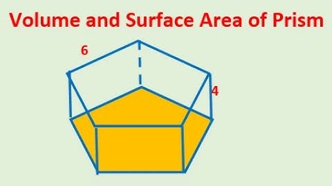 Volume and Surface Area of Prism Pentagon Base Find Apothem