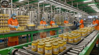 Inside a Ghee Factory — From Cream Skimming to Golden Clarified Butter (Full Process)